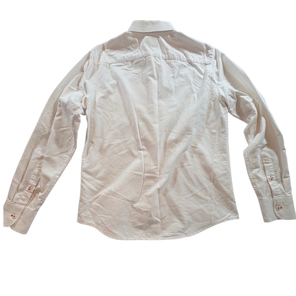 UNTUCKit Mens White Slim Fit Cotton Flannel Button Down Shirt Medium Long Sleeve - Picture 2 of 8